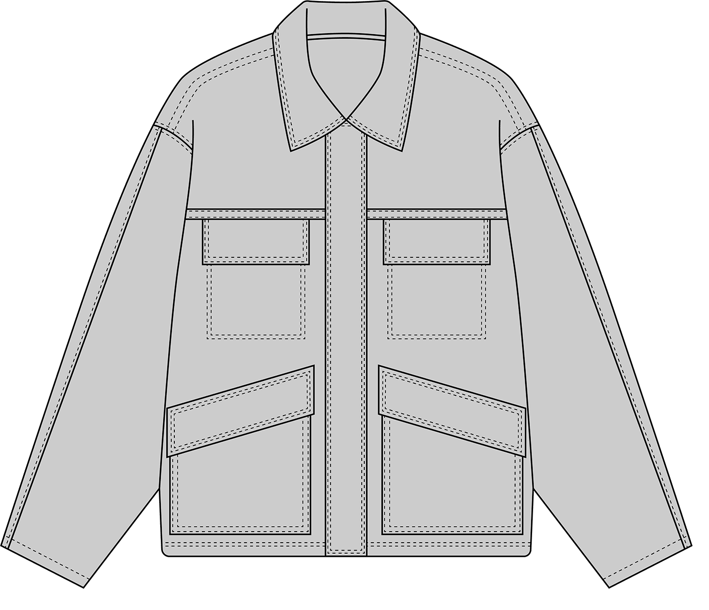 Модерн джинсова куртка - перед