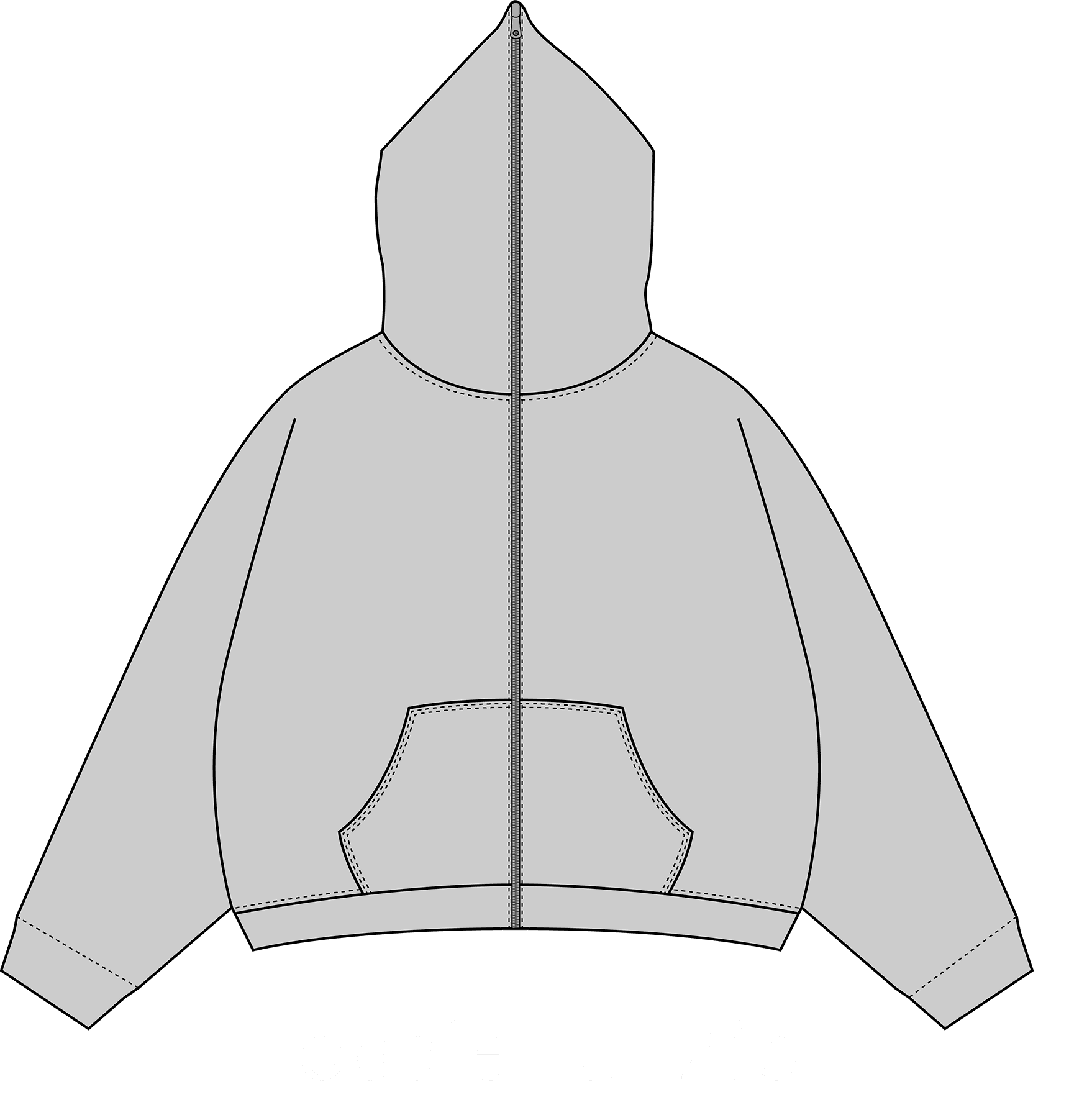 Худі з повною блискавкою - перед