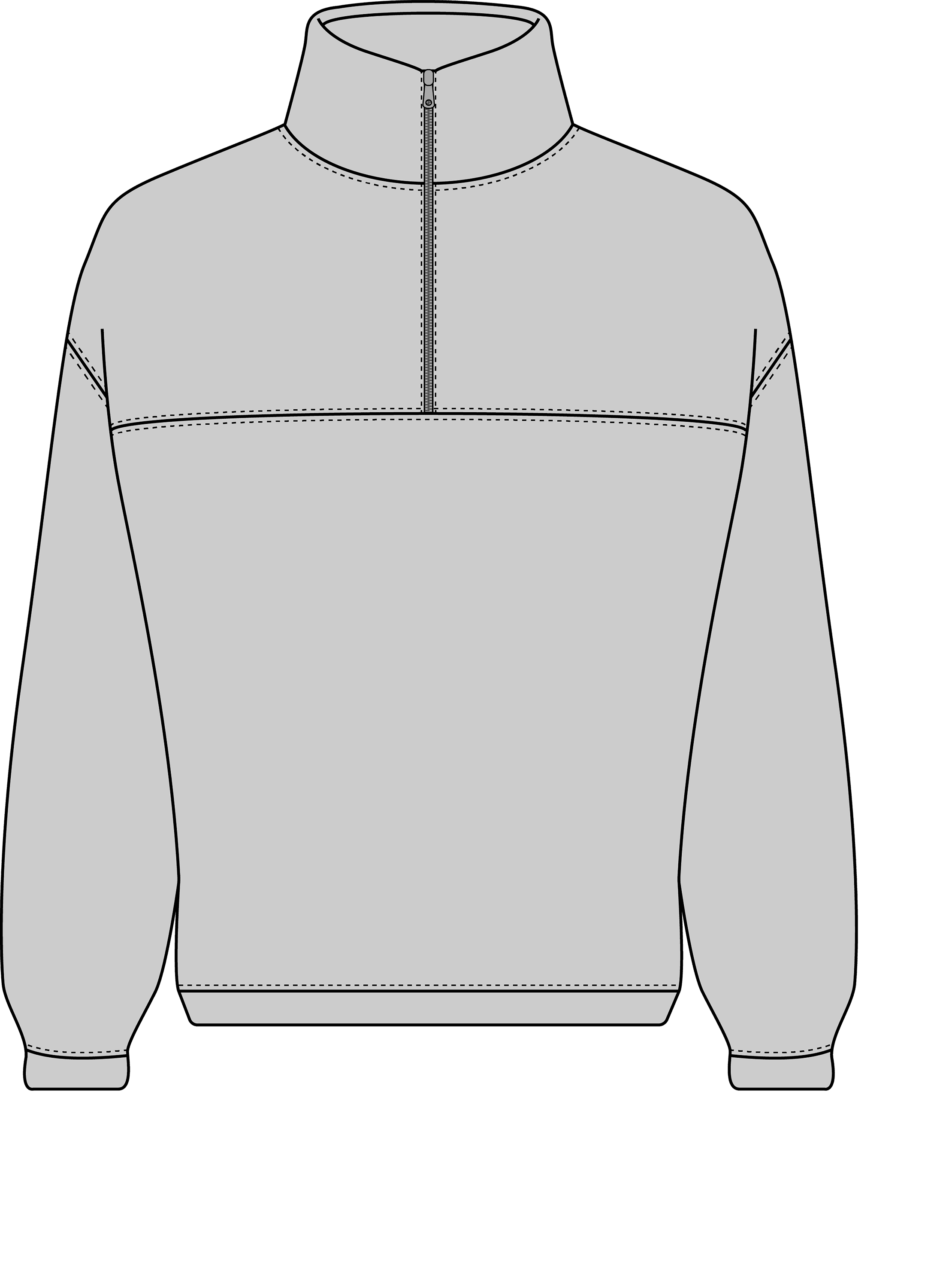 Светр з блискавкою 1/4 - перед