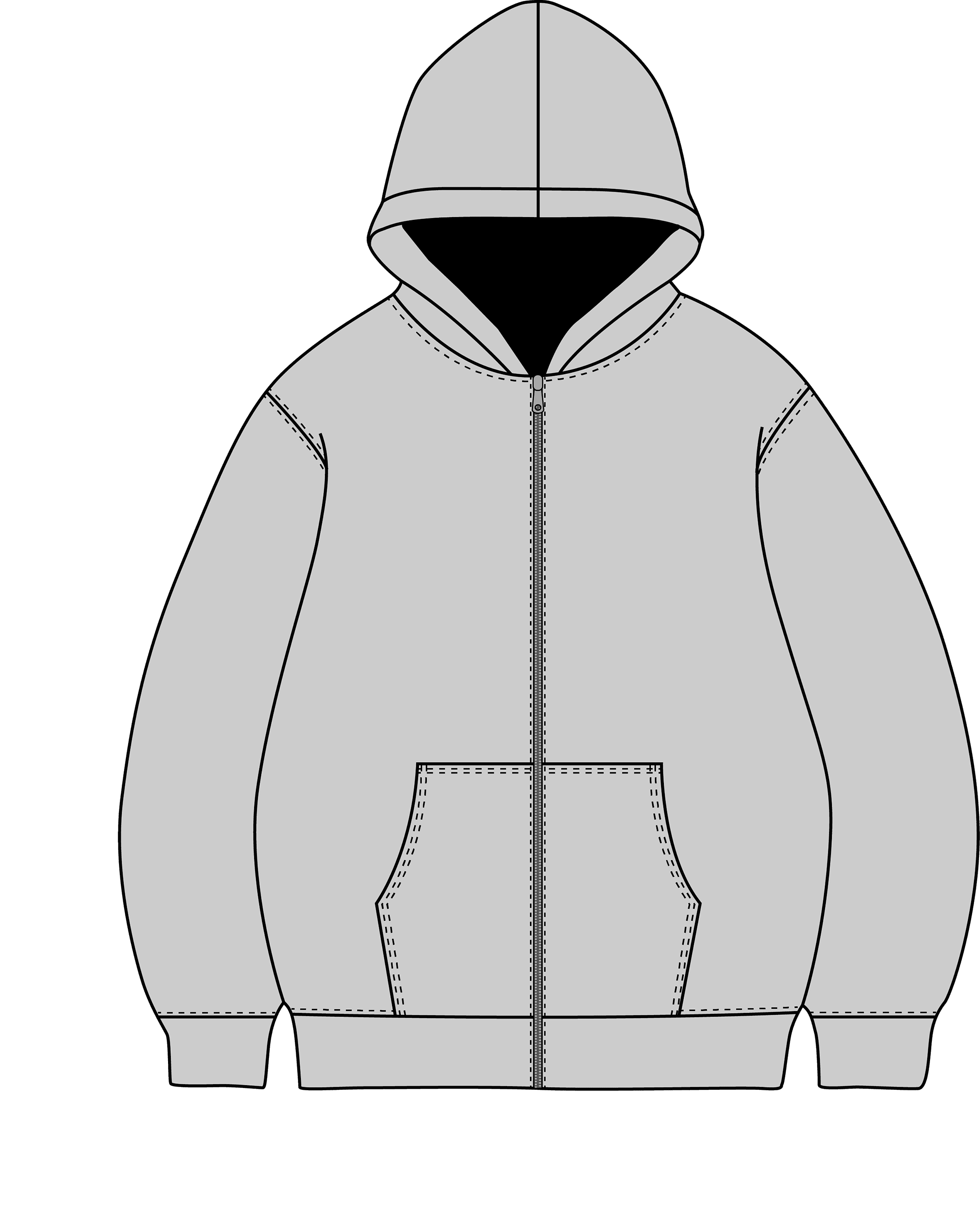 Худі на блискавці - перед